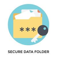 Secure Data Folder vector