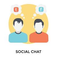 chat social de moda vector