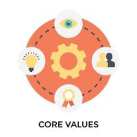 Trendy Core Values vector