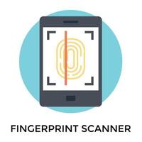 Trendy Fingerprint Scanner vector