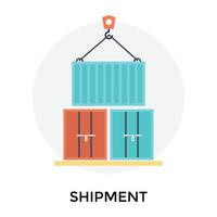 Trendy Shipment Concepts vector