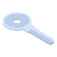 Safe key icon, isometric style vector