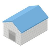 Garage building icon, isometric style vector