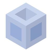 Wifi cube icon, isometric style vector