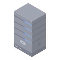 Modern server icon, isometric style vector