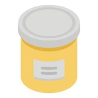 Paint jar icon, isometric style vector