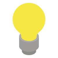 Light bulb icon, isometric style vector