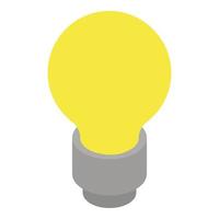 Light bulb icon, isometric style vector