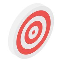 Archery target icon, isometric style vector