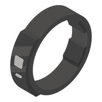 Wrist smart bracelet icon, isometric style vector