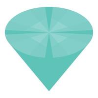 Aqua gemstone icon, isometric style vector