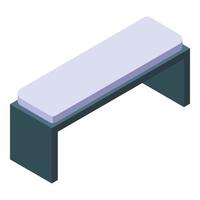 Leather bench icon, isometric style vector