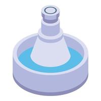 Public drinking fountain icon, isometric style vector