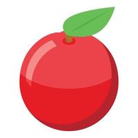 Red apple icon, isometric style vector