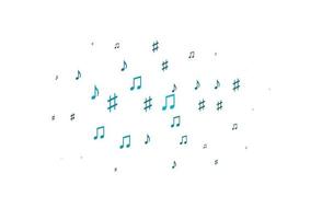 Light Blue, Green vector backdrop with music notes.