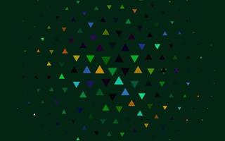 Light Multicolor, Rainbow vector background with triangles.