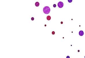 Light purple vector background with bubbles.