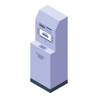 Street ATM icon, isometric style vector