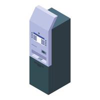 Modern ATM icon, isometric style vector