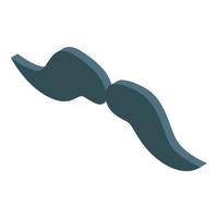 Mexican mustache icon, isometric style vector