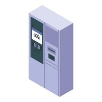 Big ATM icon, isometric style vector