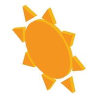 icono de sol de verano, estilo isométrico vector