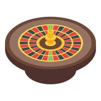 Classic roulette icon, isometric style vector