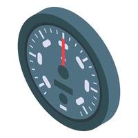 Classic speedometer icon, isometric style vector