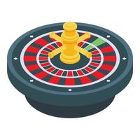 Fortune roulette icon, isometric style vector