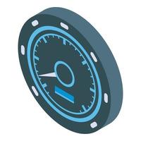 Digital speedometer icon, isometric style