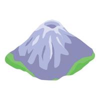 Volcano icon, isometric style