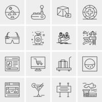 16 Universal Business Icons Vector Creative Icon Illustration to use in web and Mobile Related project