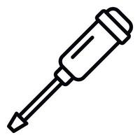 Small screwdriver icon, outline style vector