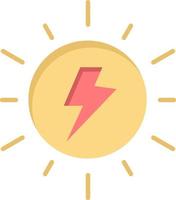 Energy  Solar Sun Charge  Flat Color Icon Vector icon banner Template