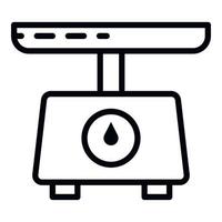 Weigh scales icon, outline style vector