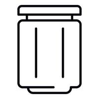 Healthy jam jar icon, outline style vector