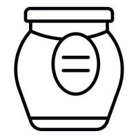 Fresh jam jar icon, outline style vector