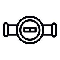 Valve on tap icon, outline style vector