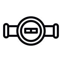 Valve on tap icon, outline style vector