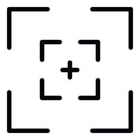 Camera viewfinder icon, outline style vector