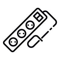 Tripled wire socket icon, outline style vector