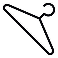 Clothes hanger icon, outline style vector