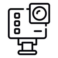 Extreme action camera icon, outline style vector