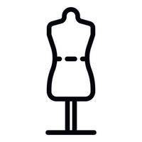 Tailor mannequin icon, outline style vector