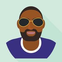 Rapper icon, flat style vector