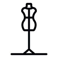 Female mannequin icon, outline style vector