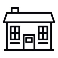 Small cottage icon, outline style vector