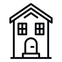 Cottage icon, outline style vector