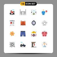 Stock Vector Icon Pack of 16 Line Signs and Symbols for analytics human bulb body avatar Editable Pack of Creative Vector Design Elements