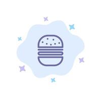 Burger Fast food Fast Food Blue Icon on Abstract Cloud Background vector